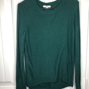 Madewell Zip Back Pullover Knit Sweater Small